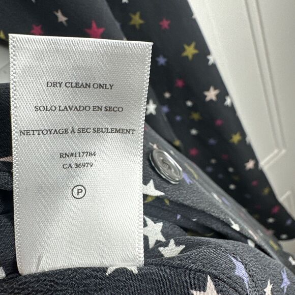 Rails Kate Silk Rainbow Stars Shirt Women's Size Small Button Down Designer Soft - Picture 10 of 16